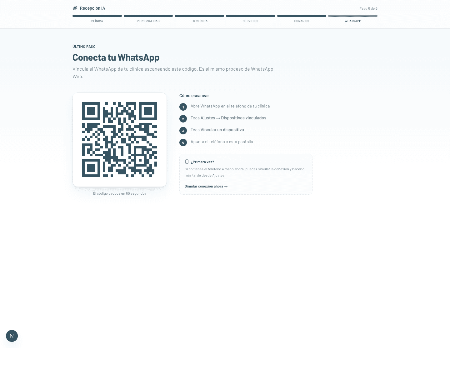 Conectar WhatsApp con código QR